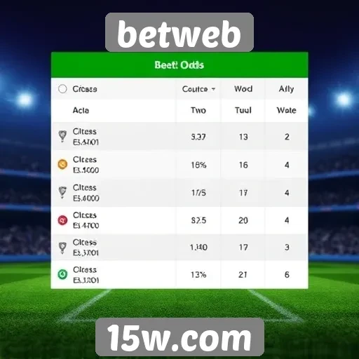 Comparação das odds entre betweb e concorrentes
